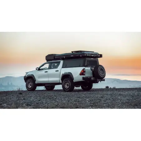 Hardtop Explorer noir striée Toyota Hilux Revo 2016+ double cabine Alu-Cab